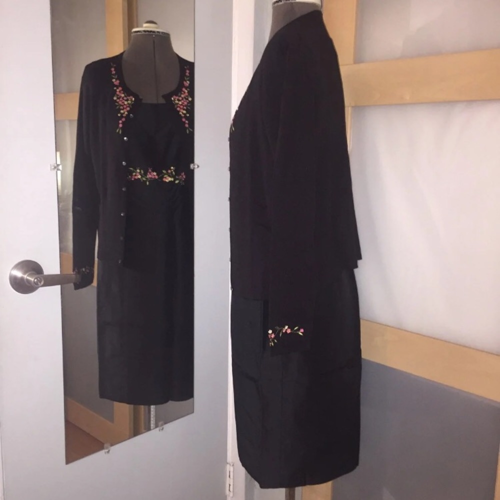 NEW! Ann Taylor Silk Dress/Sweater Set, 4 - Picture 3 of 7